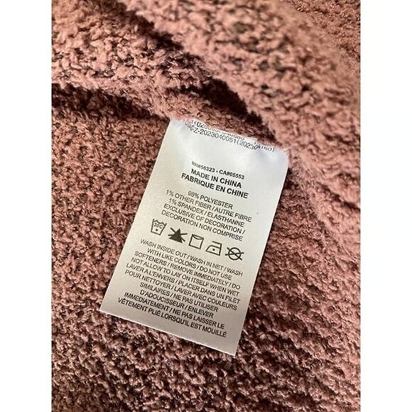 Nike NSW Phoenix Cozy Boucle Long Knit Cardigan Size XS Women Plum FD4282-208 - Picture 6 of 6